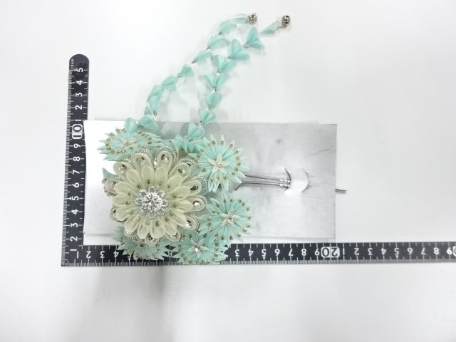  アンティーク　つまみ細工　びらびら簪